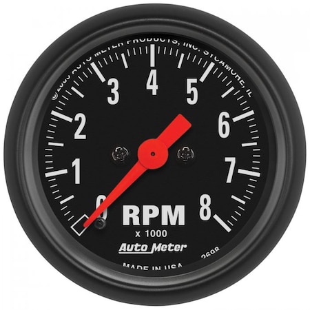 Auto Meter 2IN TACH, 8,000 RPM, IN- DASH, ELEC, Z-SERIES 2698